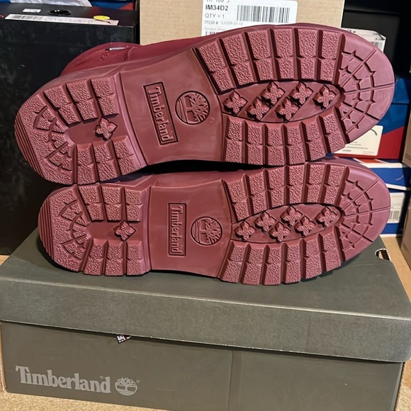 Timberland Field Boots F/L WP burgundy suede new waterproof Mens Size 10.5 - Picture 11 of 16